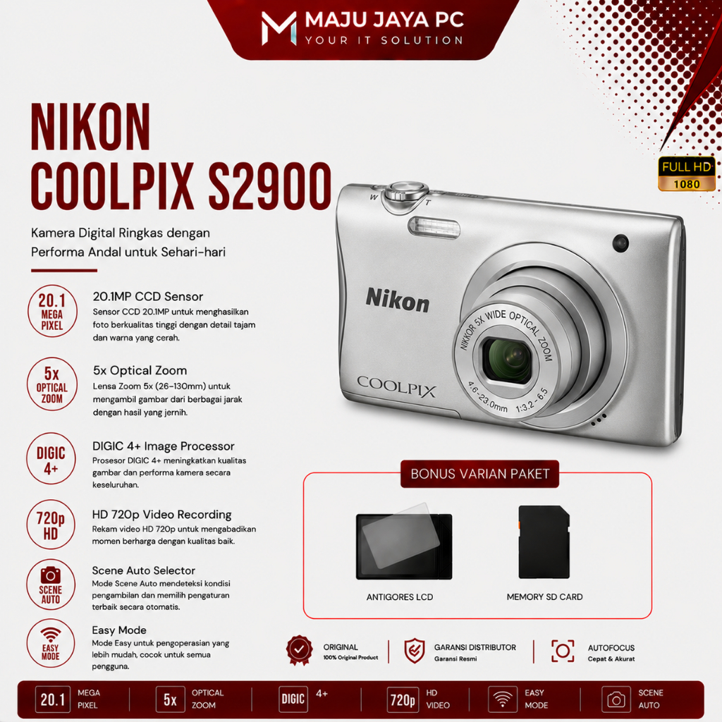 NIKON COOLPIX S2900 kamera pocket
