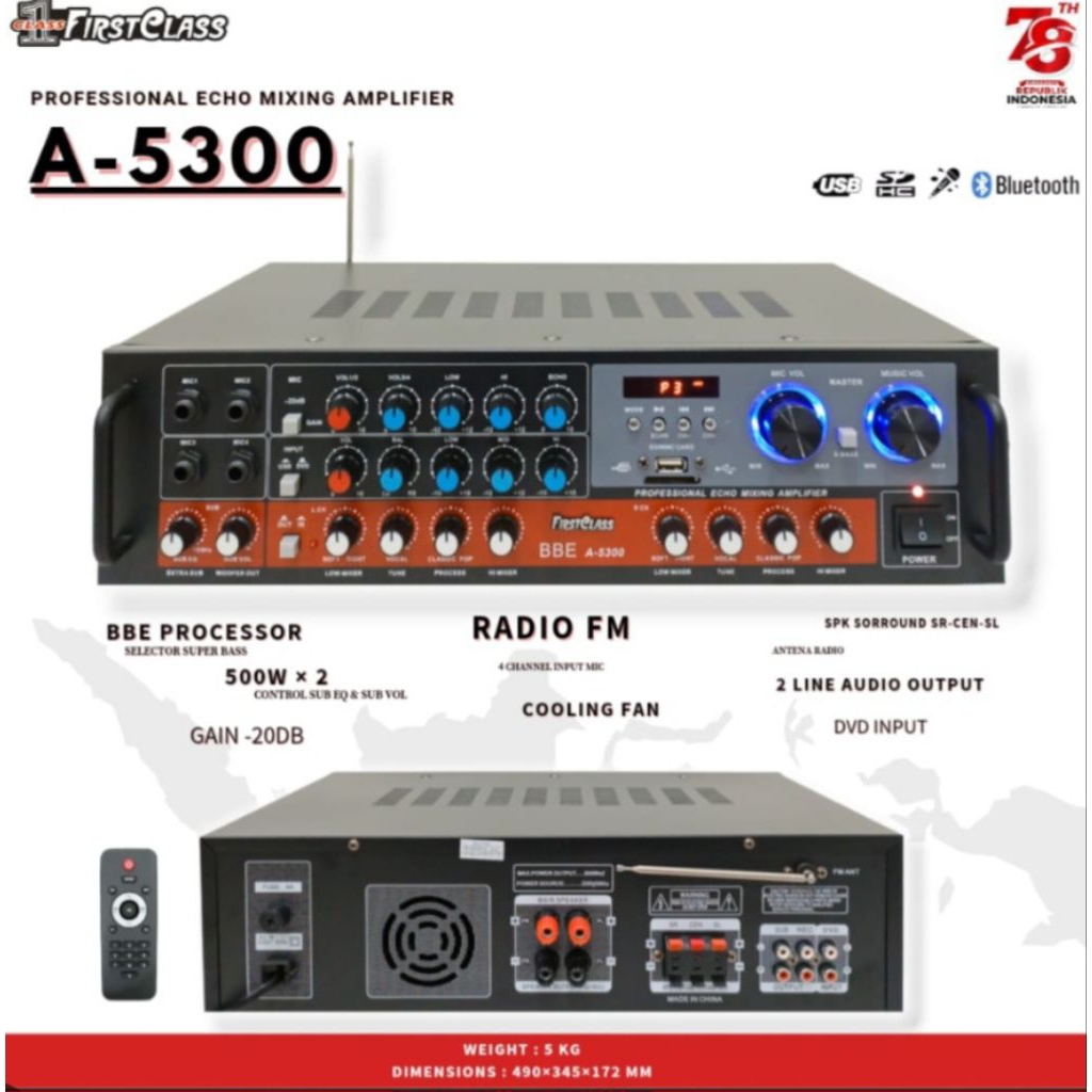 POWER AMPLIFIER FIRSTCLASS FC-A5300/ FCA5300 POWER AMPLI FIRSTCLASS