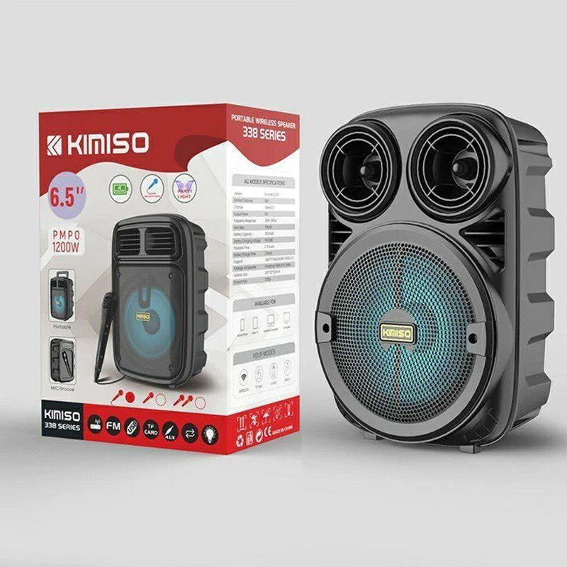 NEW DEALS MKC KIMISO Speaker spiker wireless bluetooth KMS BP 3381 6.5 inch portable