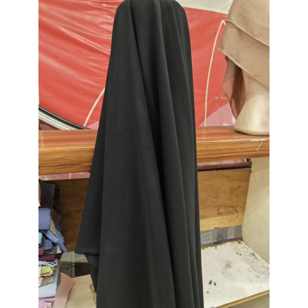kain wolpeach jetblack/wolfis jetblack/bahan jetblack/wolfis/kain meteran/kain wolfis jetblack premi