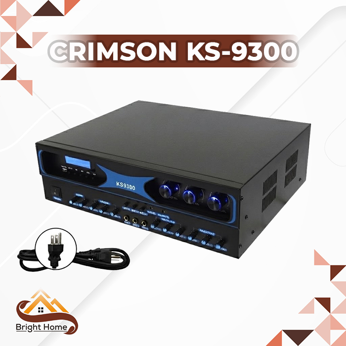 CRIMSON KS-9300 Power Amplifier Bluetooth USB 1200W Karaoke