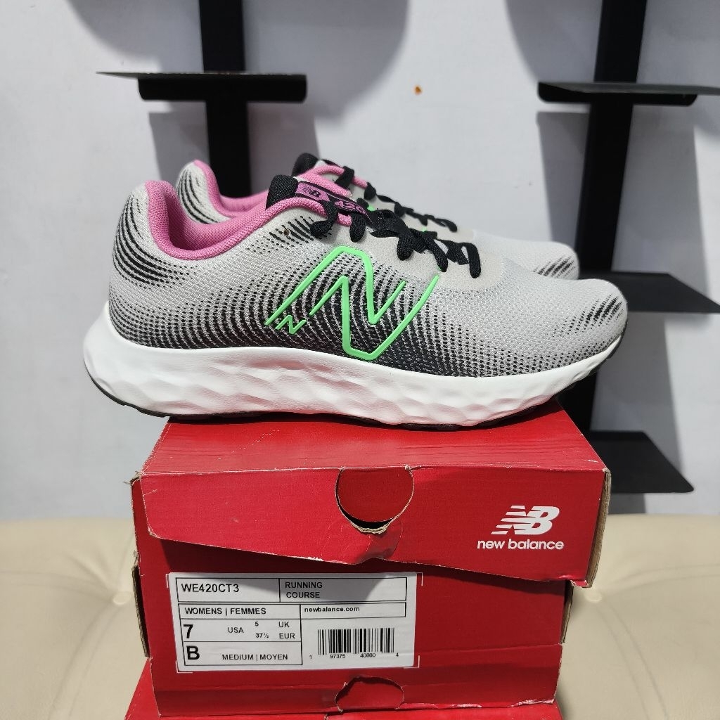 SEPATU WANITA RUNNING NB 420 light grey -ringan dan nyaman