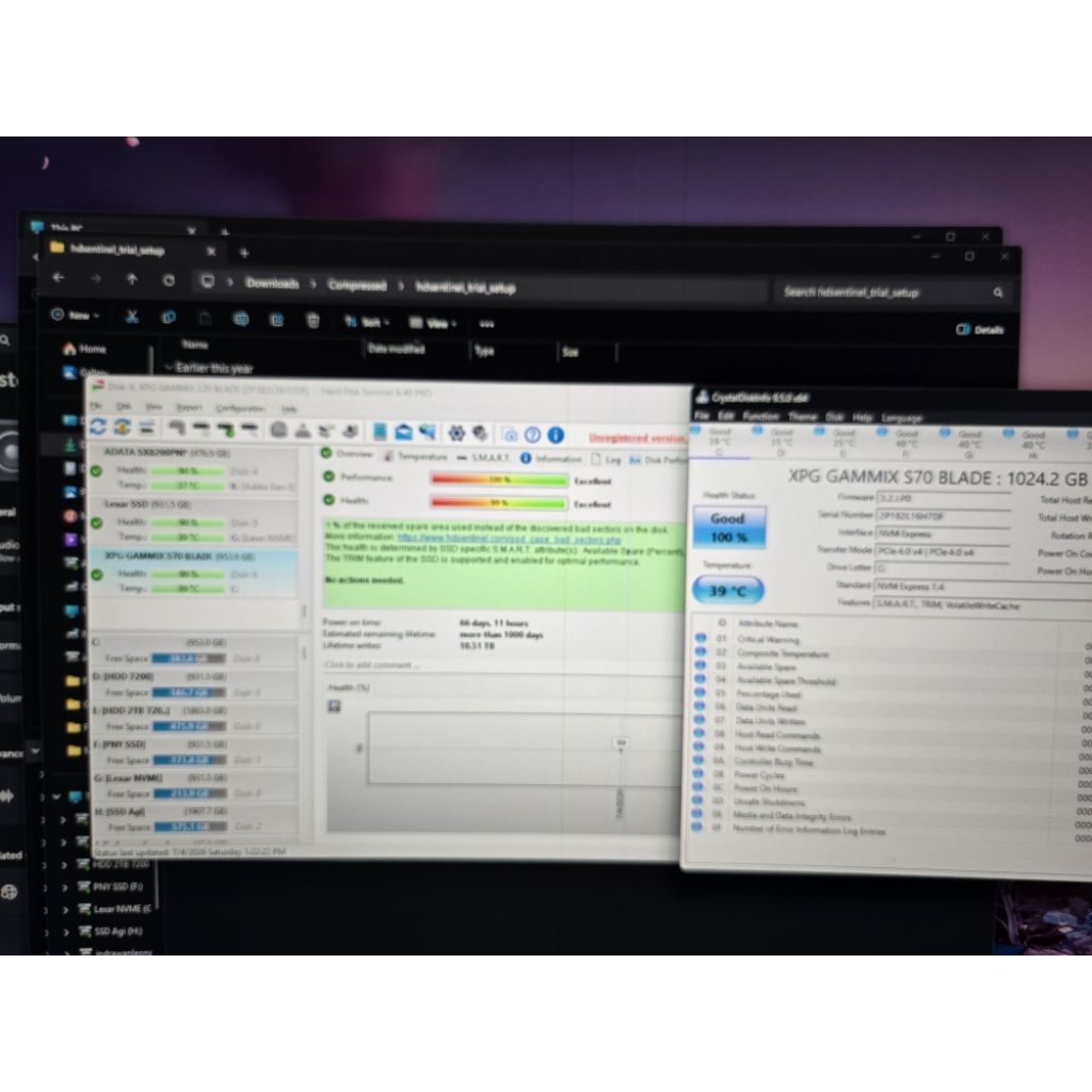 adata gammix s70 blade 1tb m.2 nvme