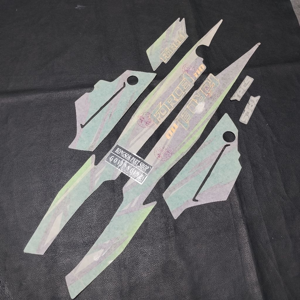 striping stiker sticker yamaha force 1 force1 1995 1996 hijau ori asli