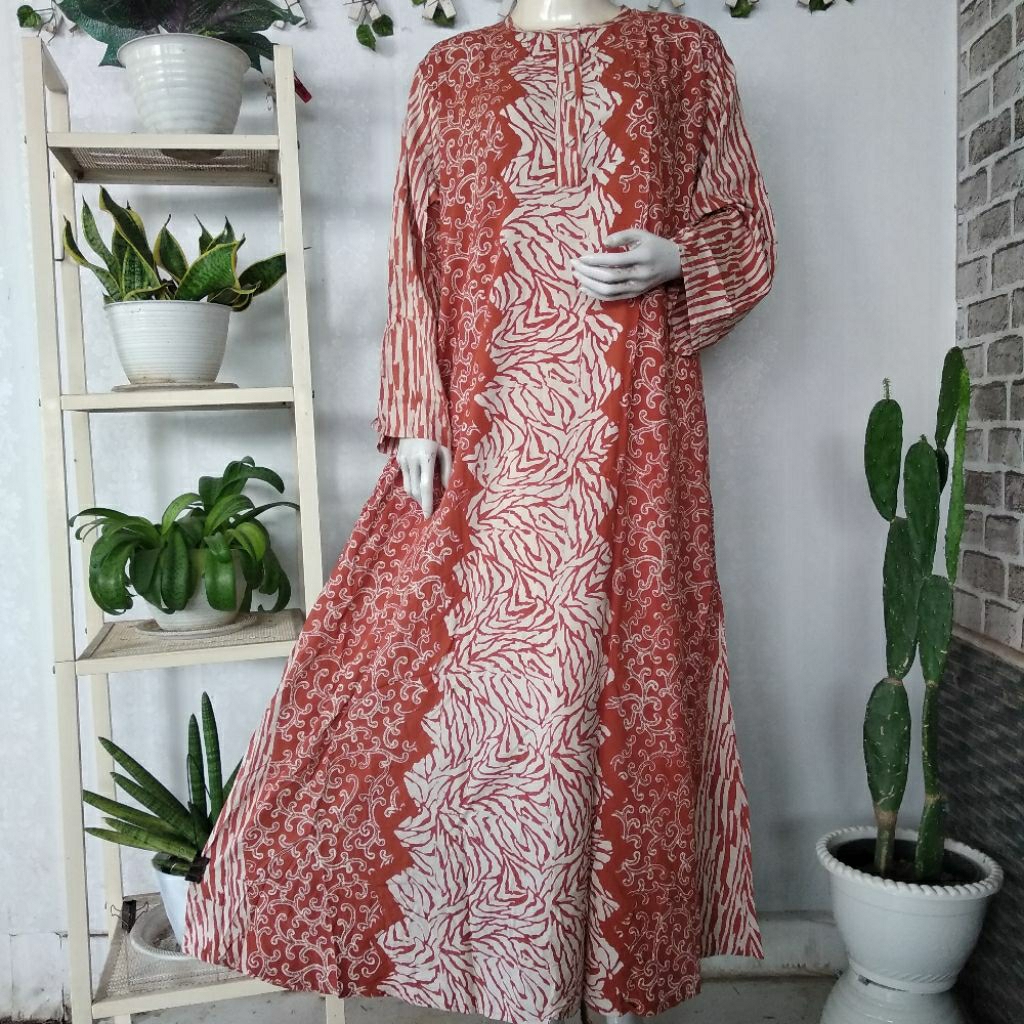 Daster Luza Original (Ld124,Pb140) Longdress Jumbo Busui Paula Batik Butik Pekalongan