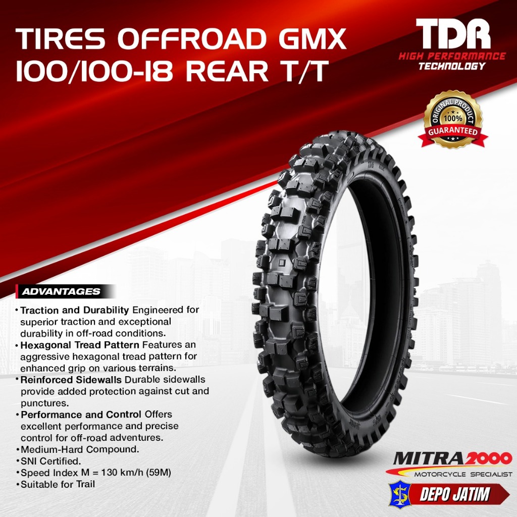 Ban Trail TDR Offroad GMX 80/100-21 (Front) / 100/100-18 (Rear)