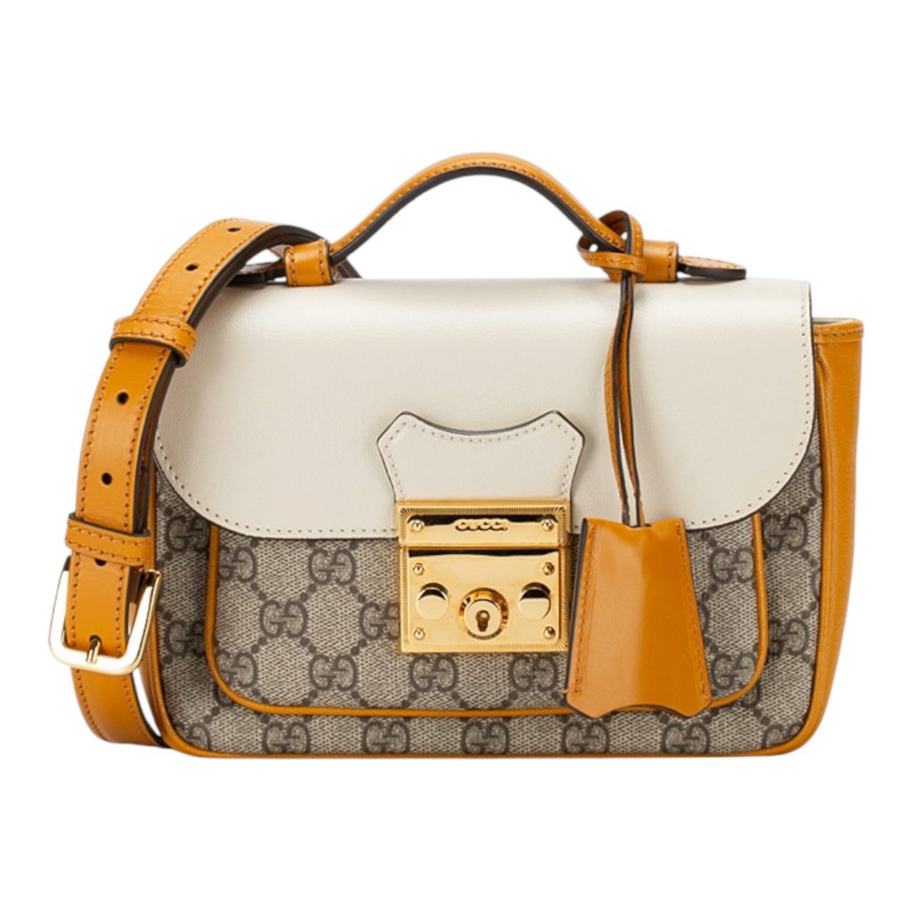 preloved gucci padlock mini beige yellow