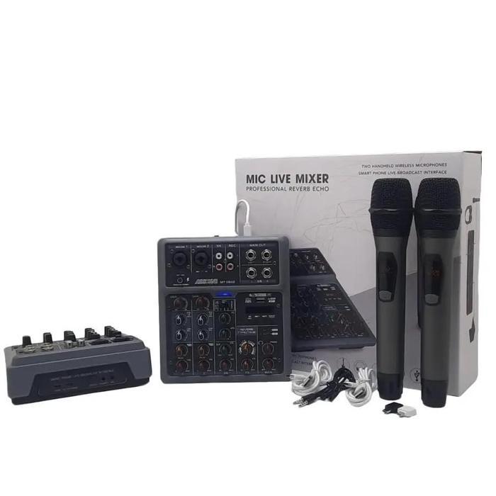 MICROPHONE LIVE MIXER PORFESSIONAL REVERB ECHO / POWER MIXER 4 CHANNEL MT-SOSP