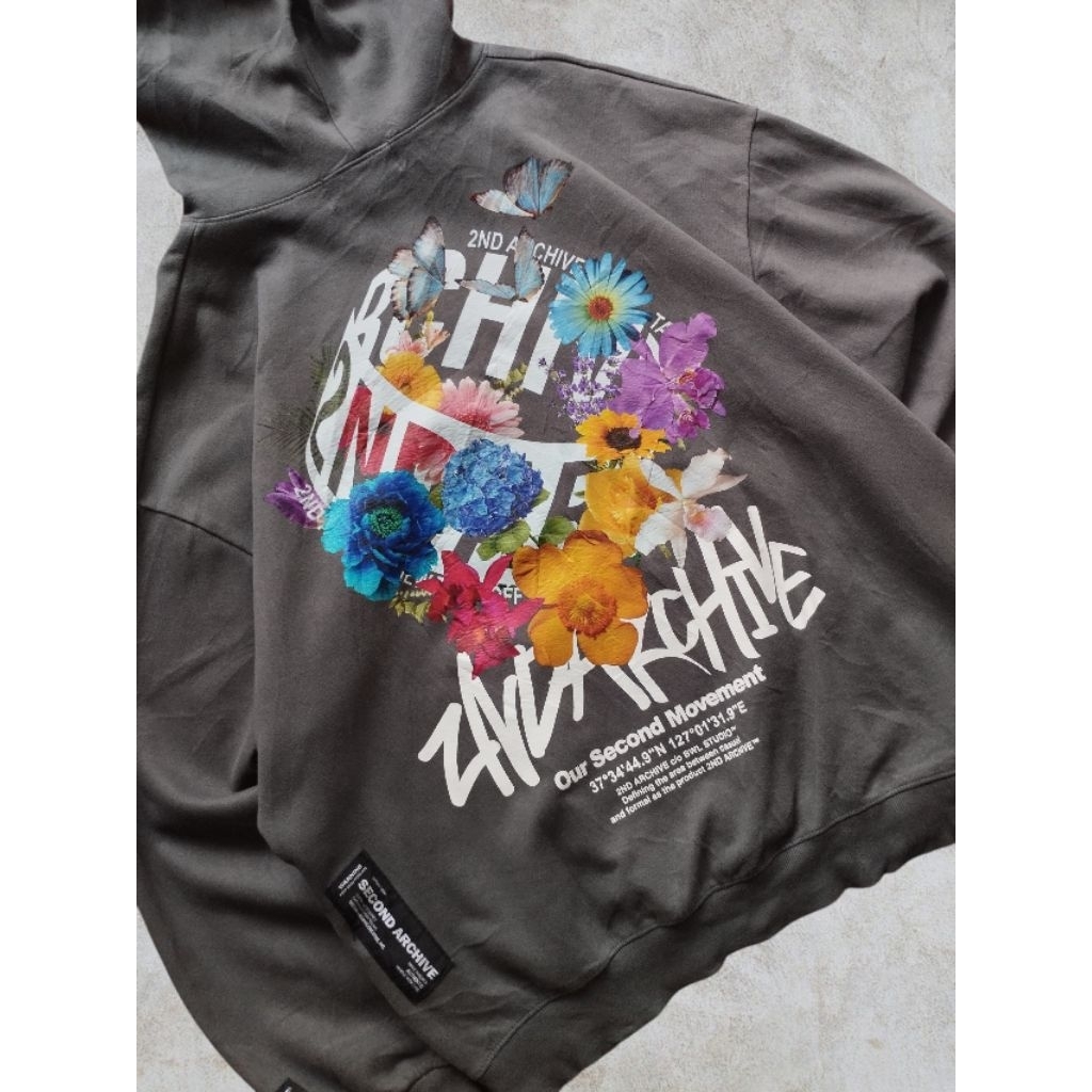 2ND ARCHIVE HOODIE GREY