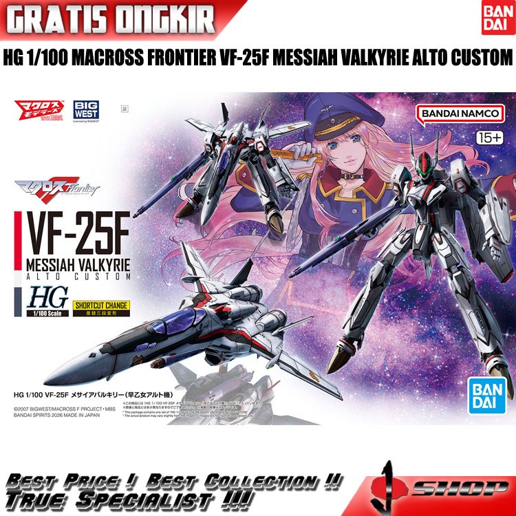 HG MACROSS 1/100 VF-25F MESSIAH VALKYRIE ALTO CUSTOM