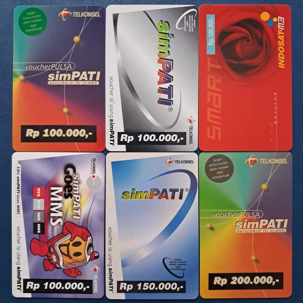 Voucher Pulsa Simpati & Smart / M3 (bekas)