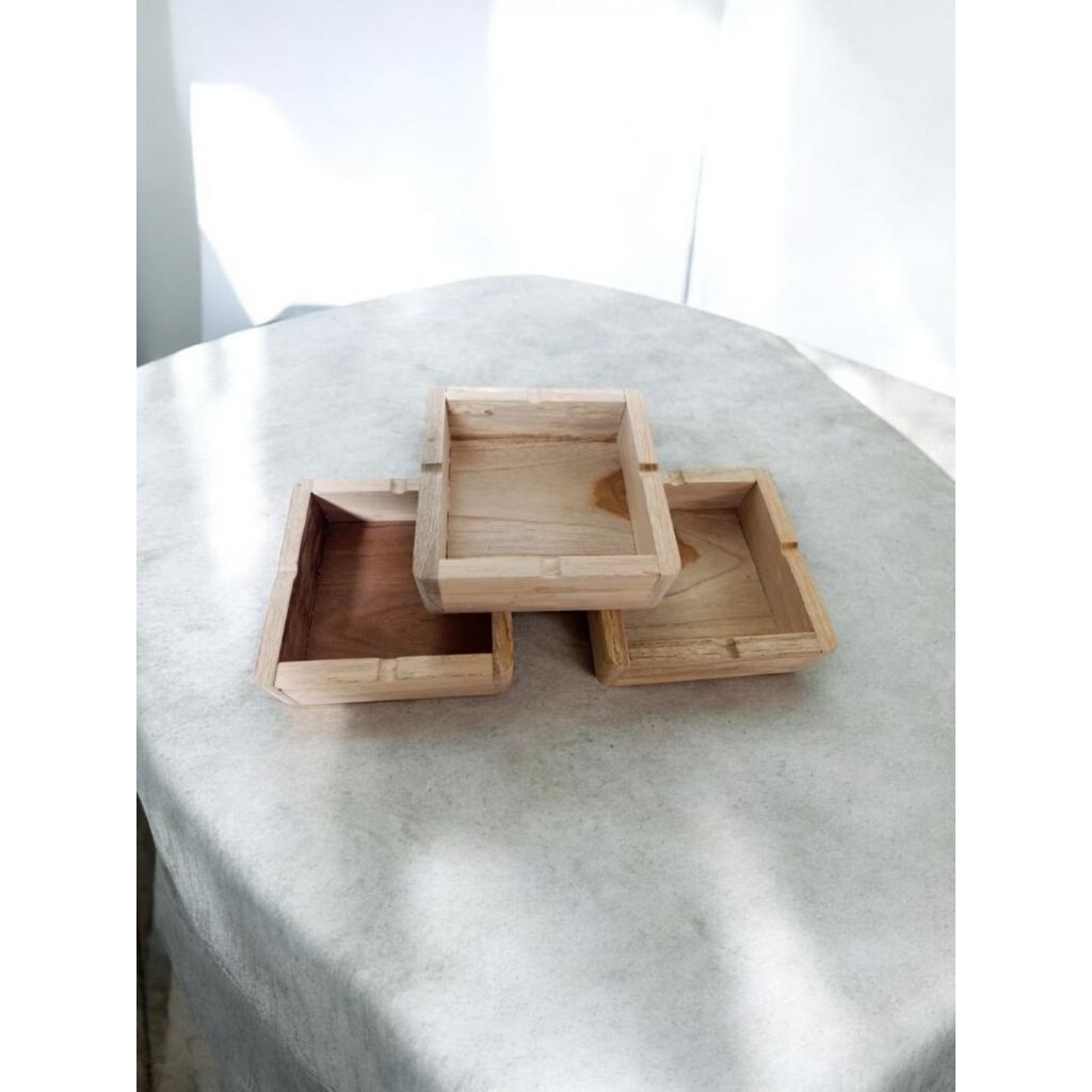 ASBAK KAYU  KOTAK MINIMALIS / ASBAK MURAH