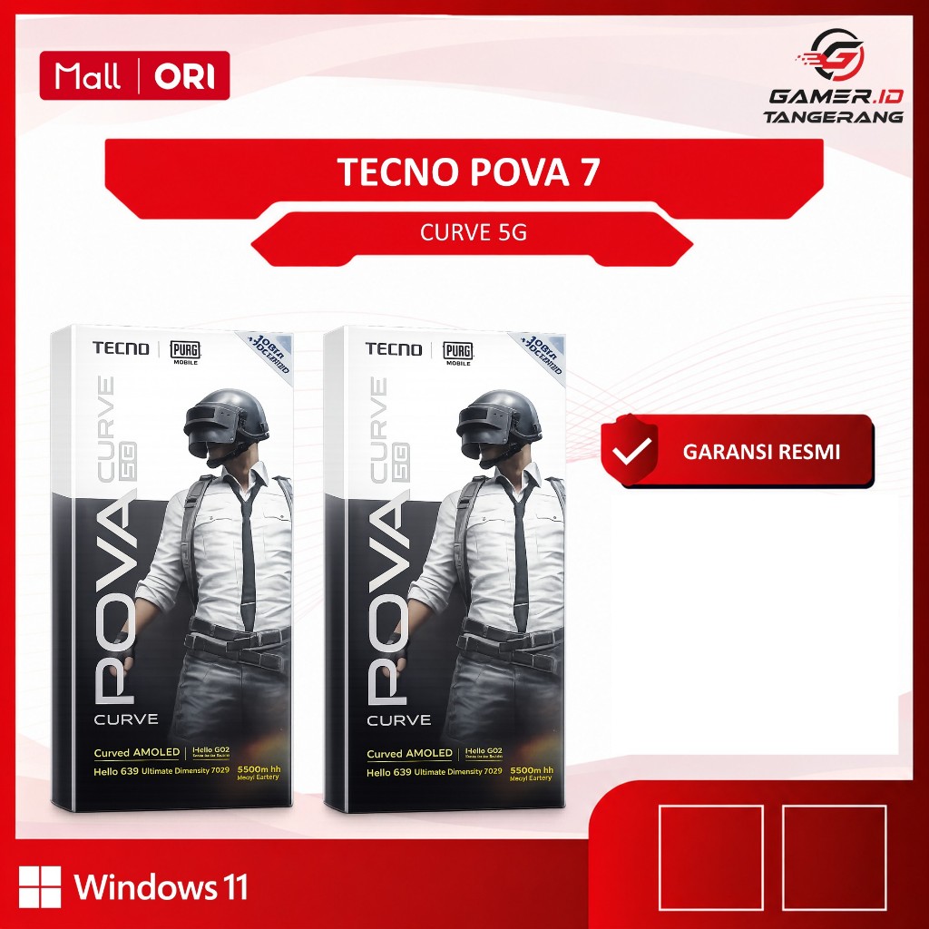 Handphone TECNO POVA 7 CURVE 5G 8/256GB | NFC | AMOLED 144Hz - Garansi Resmi Indonesia