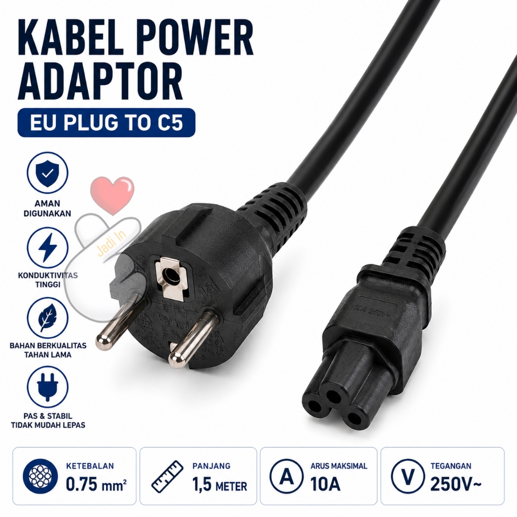 Kabel Power Adaptor Notebook /Kabel Adaptor Laptop /Kabel Power Laptop