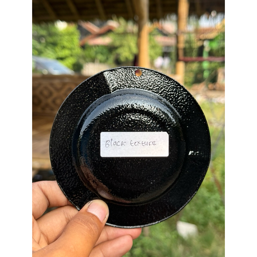 Powder coating cat bubuk black texture