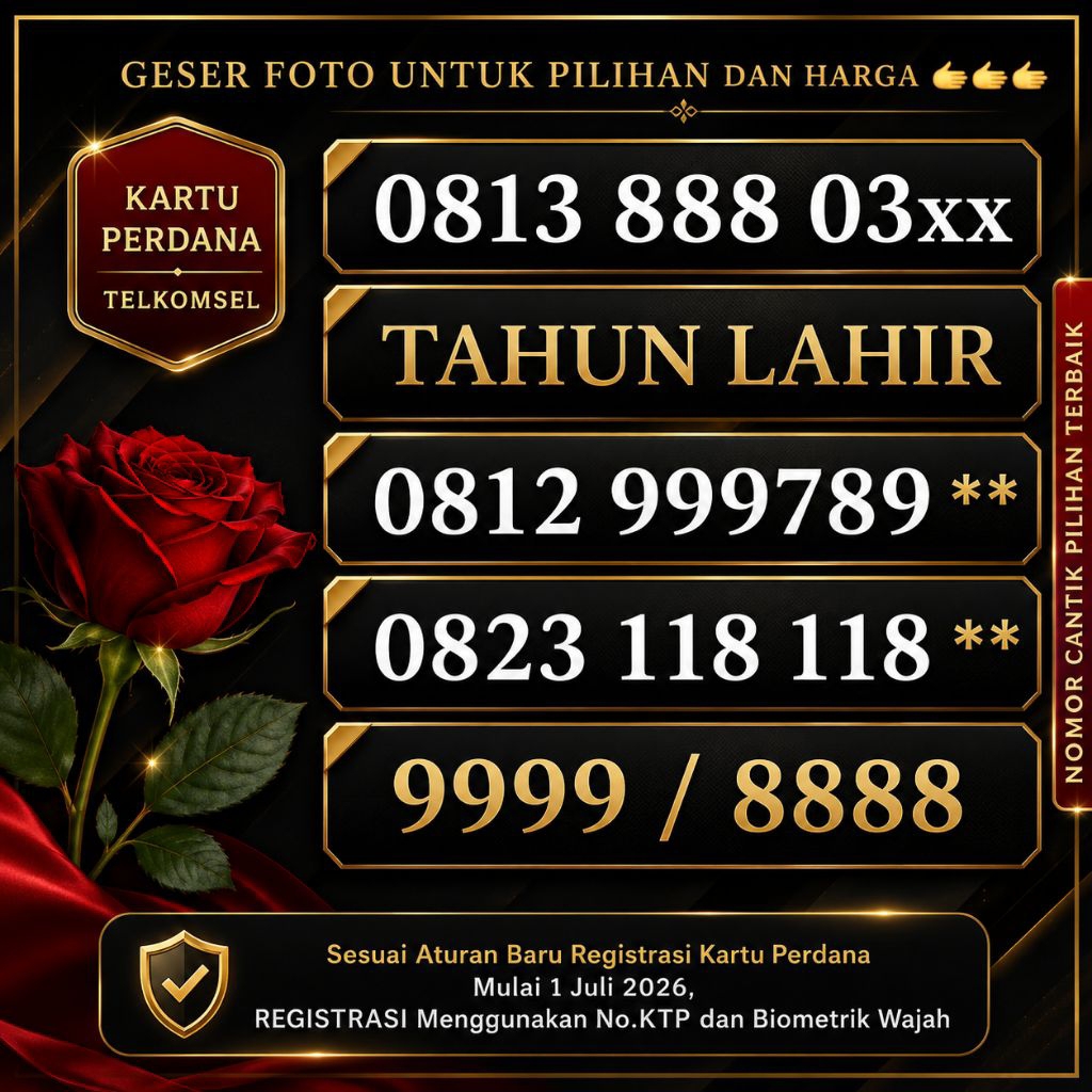 LIST - 11 DIGIT  TELKOMSEL BONUS 3 GB NOMOR TRIPLE 888 KUOTA INTERNET NOMOR CANTIK TELKOMSEL SIMPATI