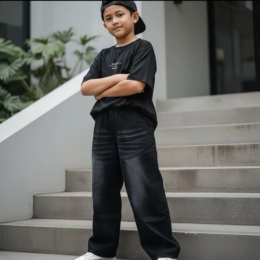 Skena anak 24/26 unisex denim non stretch 10oz