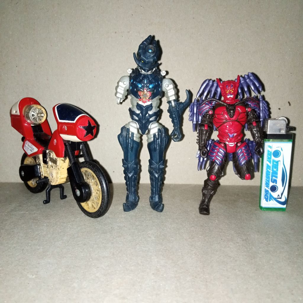 figure original bandai power ranger junk set 3 pcs