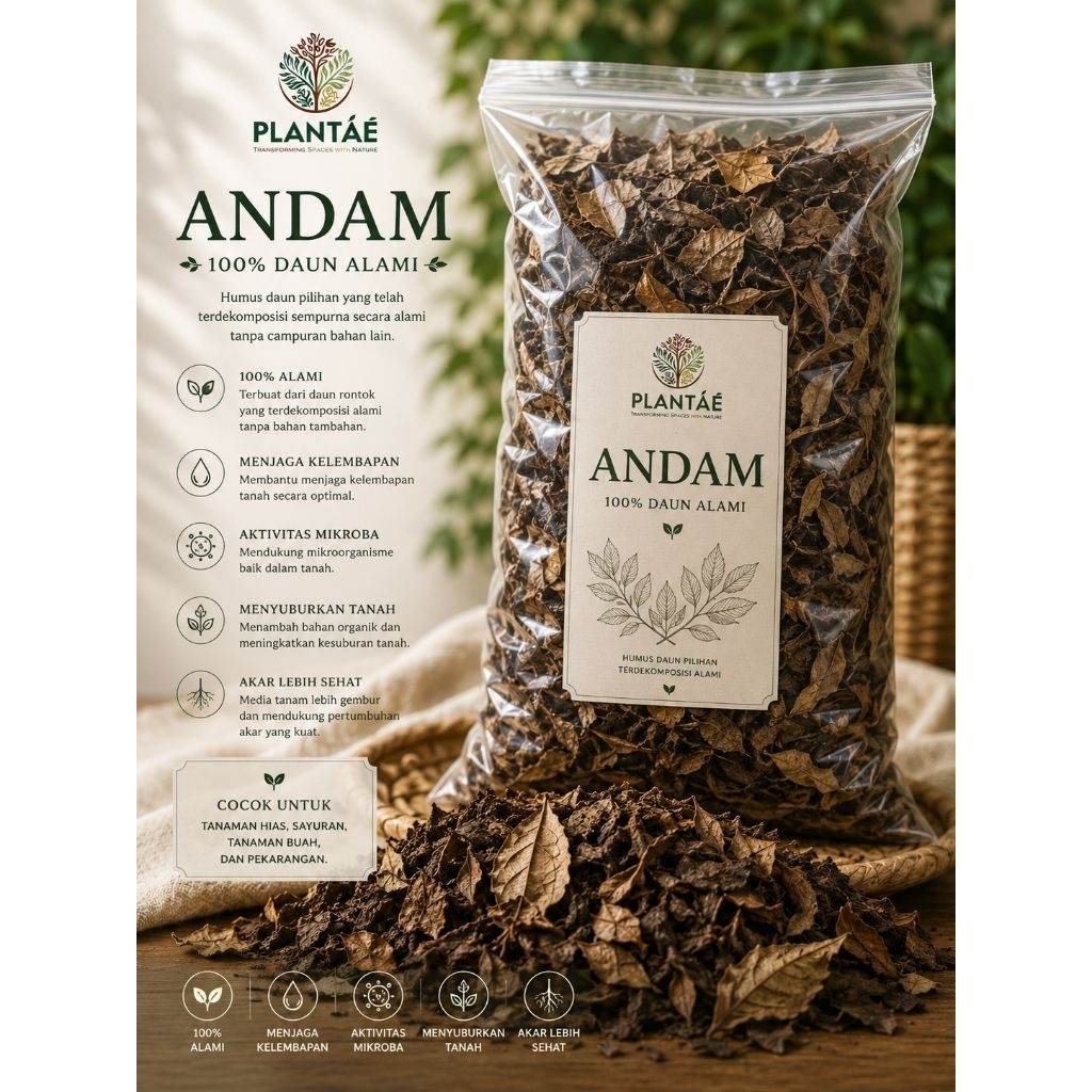 PLANTÁE ANDAM100% [Humus Daun Alami]