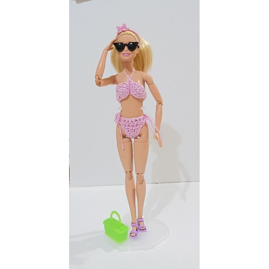 Baju bikini set Barbie rajutan (handmade)