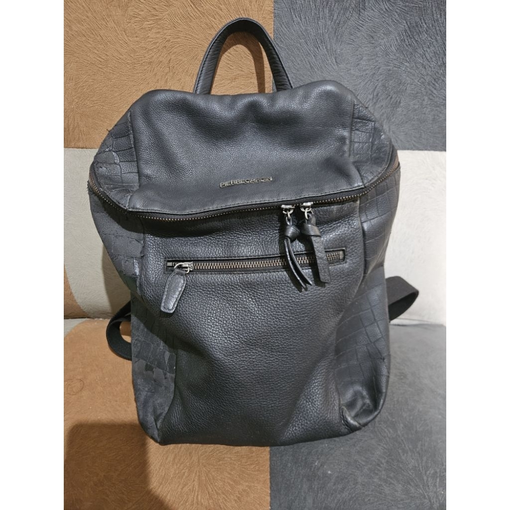 Tas Ransel Tabung Kulit Pierre Cardin Minus
