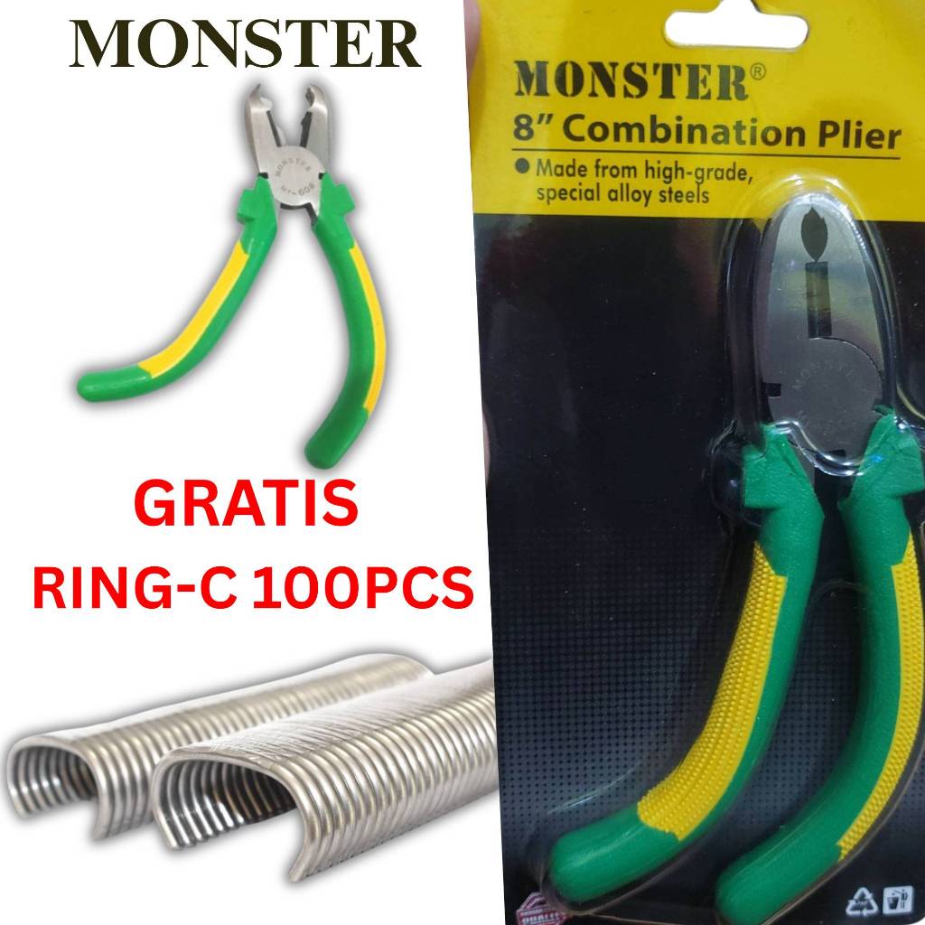 Monster Tang Ring-C / Penjepit Ring-C / Tang Ring-C Bengkok  untuk Jok Mobil Kulit Sofa Spring Bed &