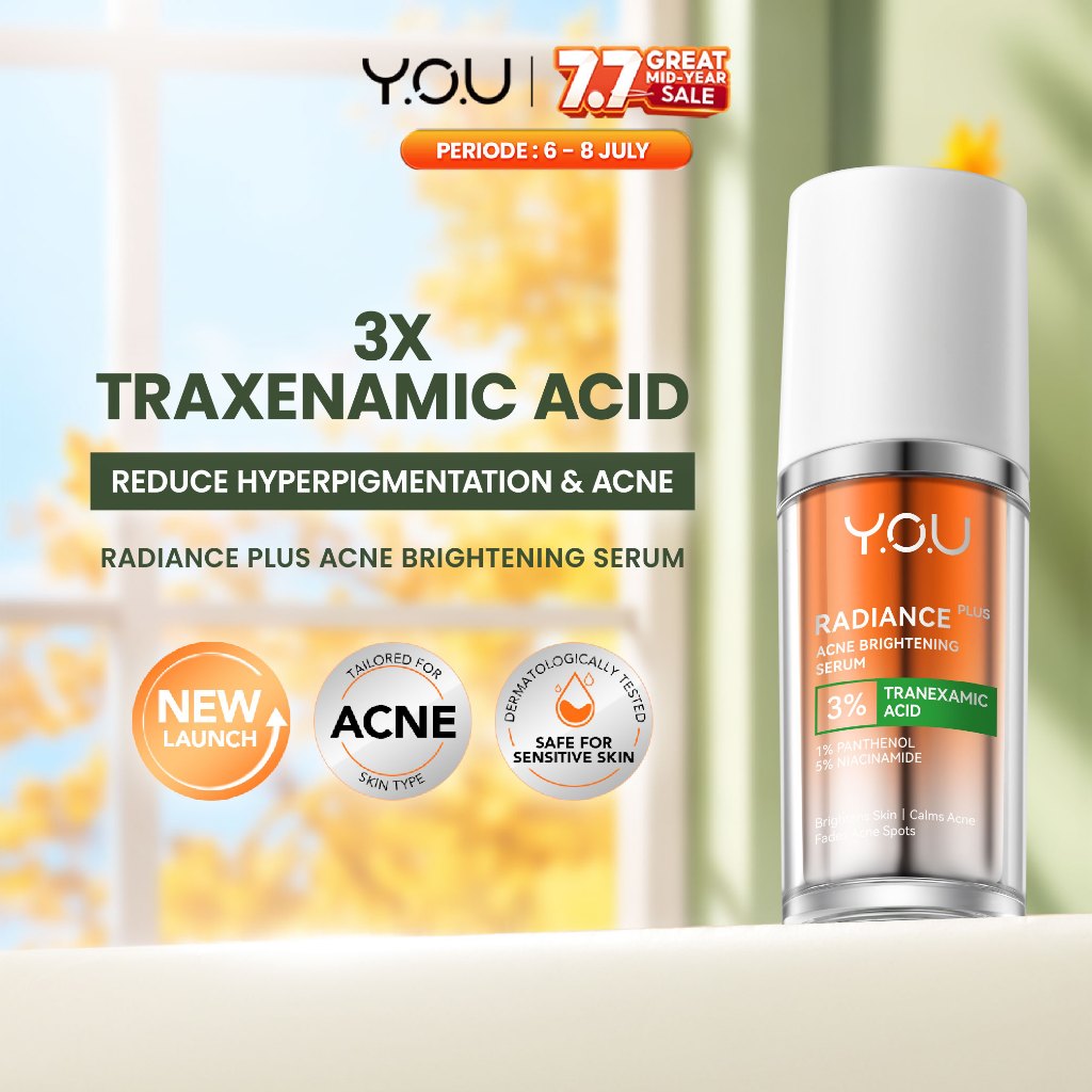 YOU Radiance Plus Acne Brightening Serum | Tranexamic Acid | Niacinamide | Serum jerawat PIE PIH Kul