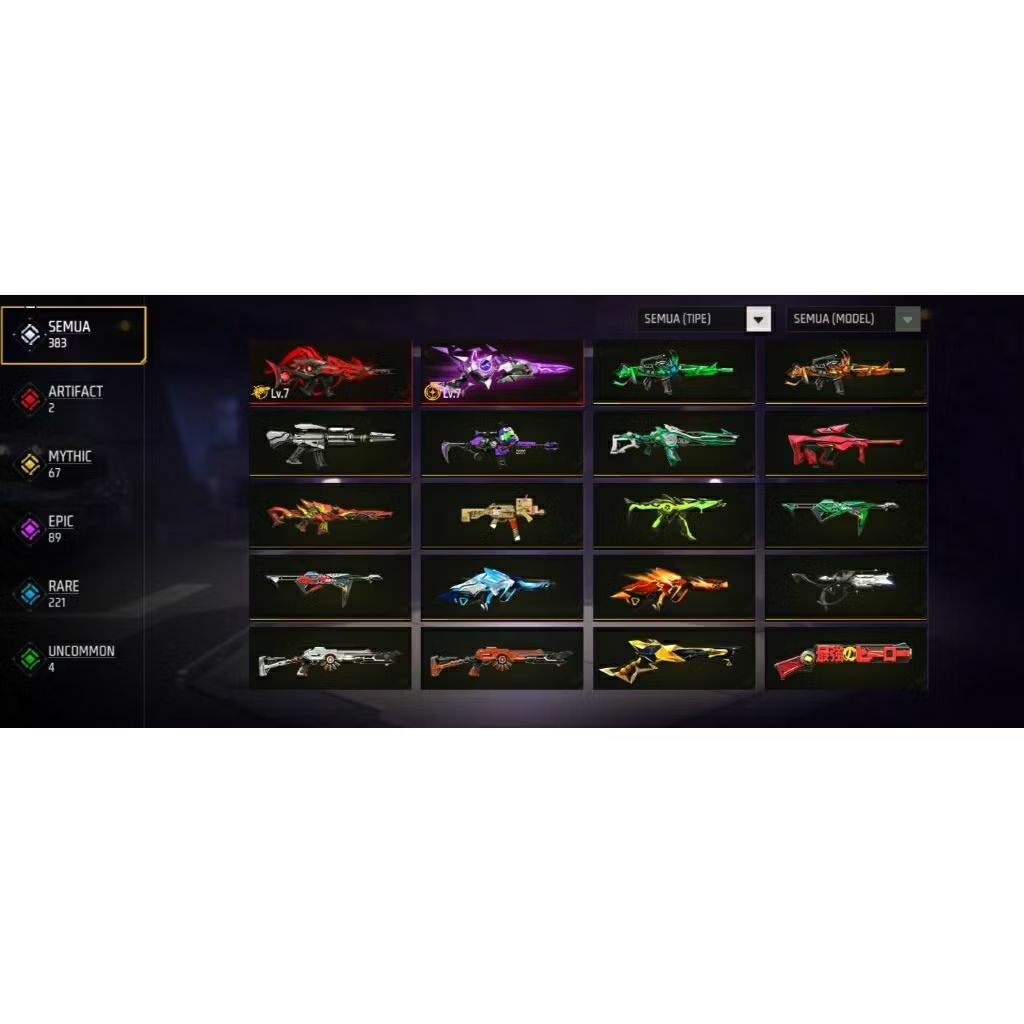Fitur Lengkap, Akun Sultan Free Fire Terbaru
