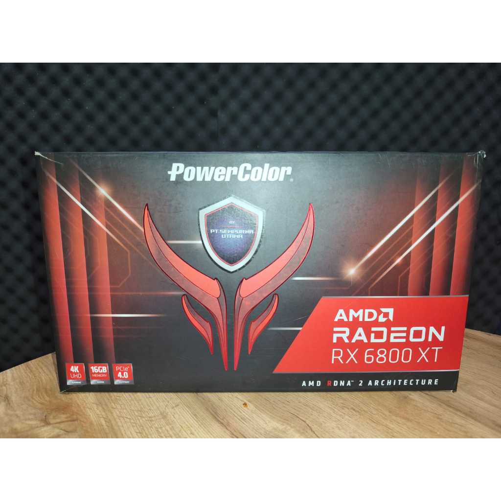 VGA PowerColor RX 6800 XT Red Devil 16GB GDDR6 fullset bekas mulus GPU seken second 2nd