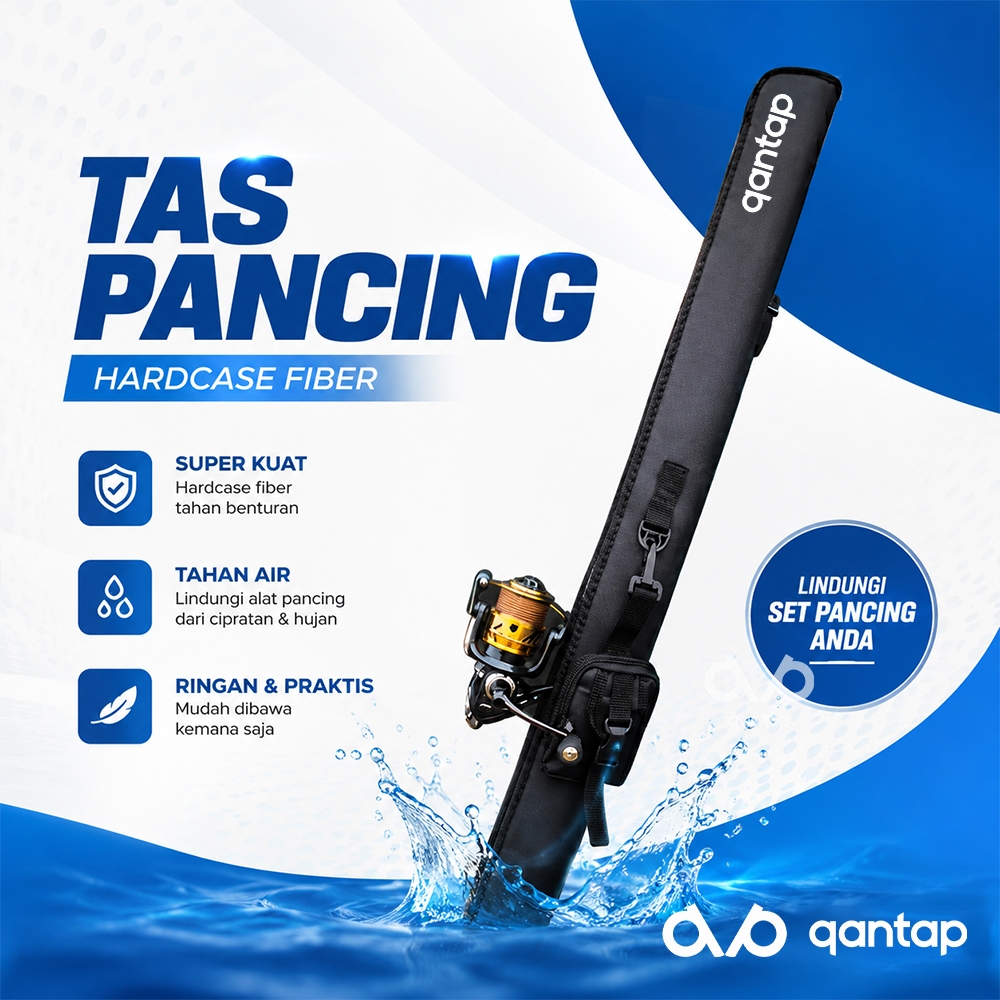 Qantap Tas Pancing Hardcase Fiber Selempang Super Kokoh Tas Pancing Pedang