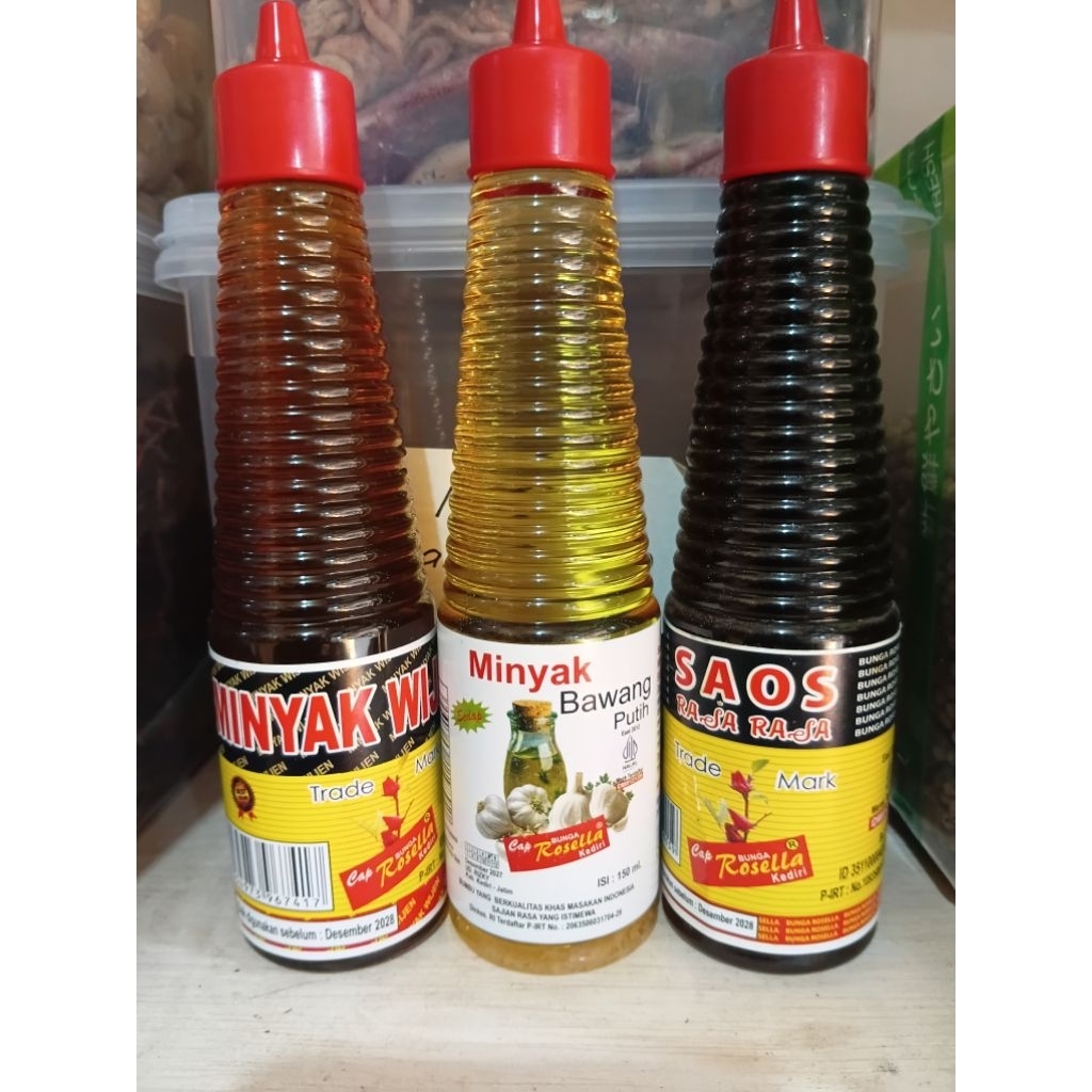 minyak wijen, minyak bawang, saos raja rasa