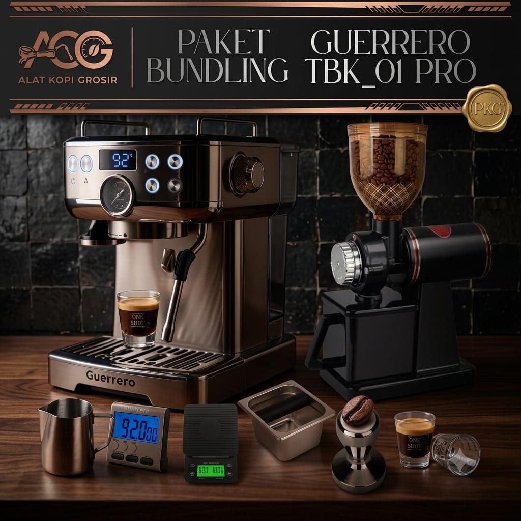 Guerrero Paket Bundling Guerrero TBK 01 Pro+ Grinder Coffee mill Barista Tools