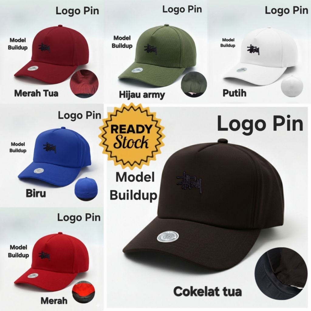 Topi Pria Built up Trendy Sttusy Besi Baseball Caps