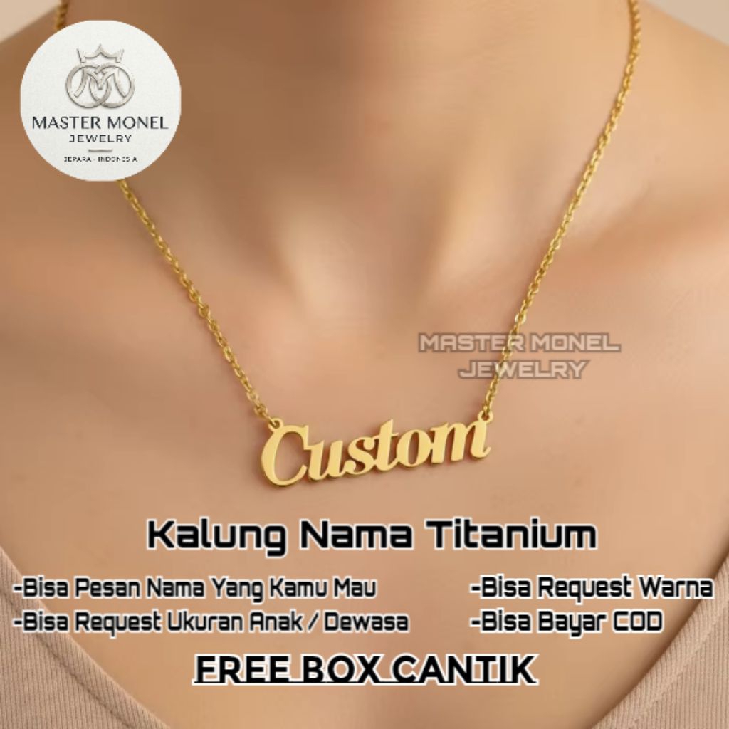 kalung nama custom kalung nama titanium kalung nama kamu kalung nama wanita kalung nama anak