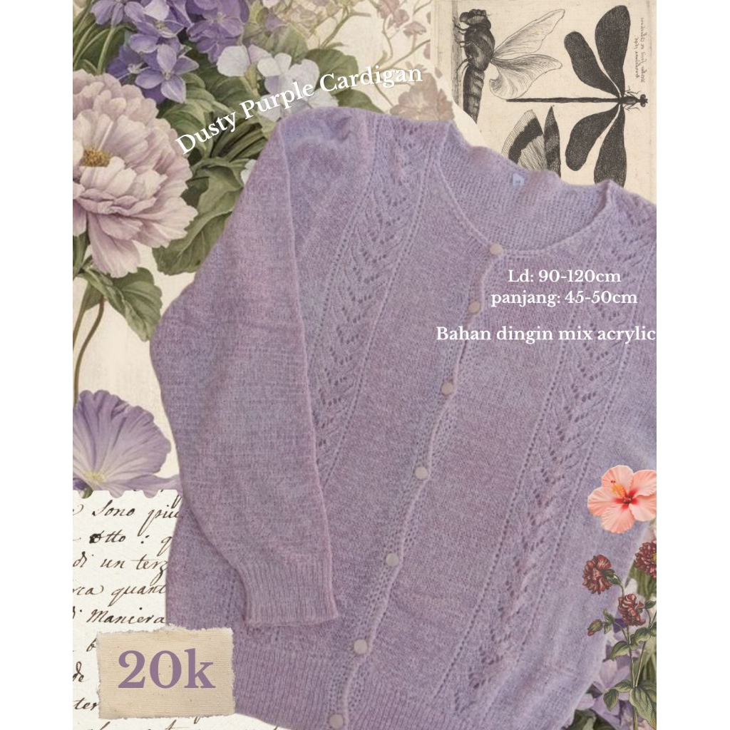 dusty purple cardigan