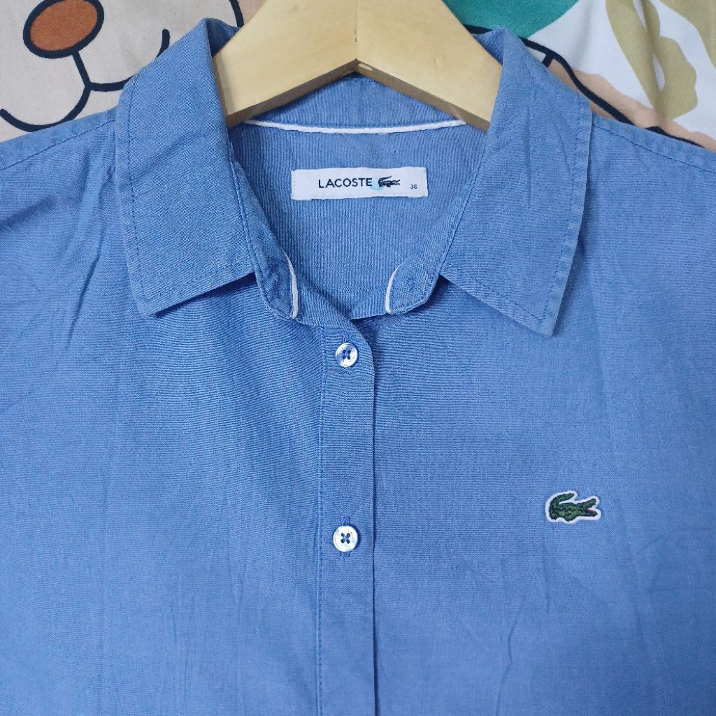 Kemeja Lengan Panjang "LACOSTE" Preloved