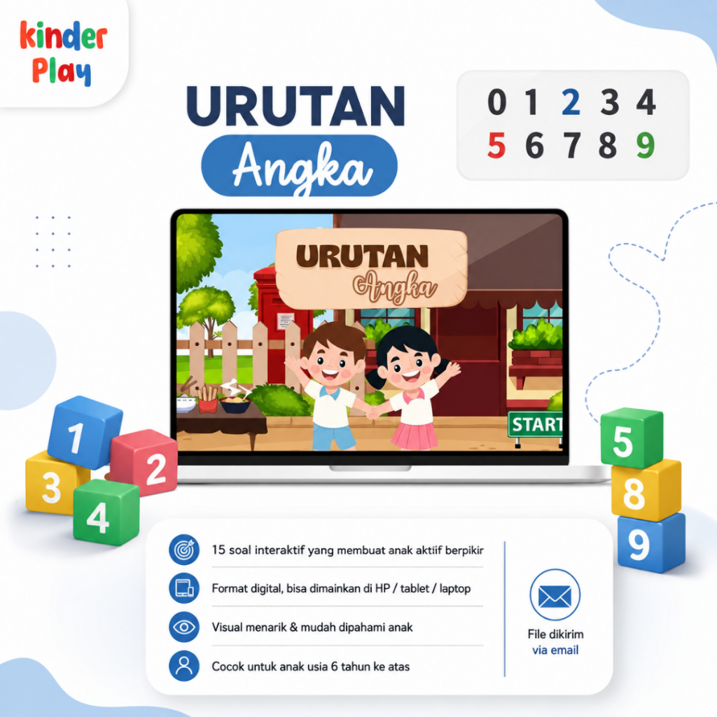 Game Urutan Angka Anak – Belajar Logika & Coding | 15 Soal Interaktif Bisa Dimainkan di HP & Tablet