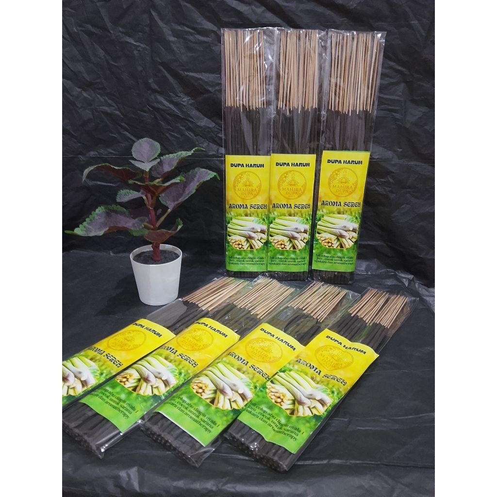 Dupa Wangi Sereh (Lemongrass) Mahira Dupa Bali 28cm isi 30 Stik Dupa Aromaterapi