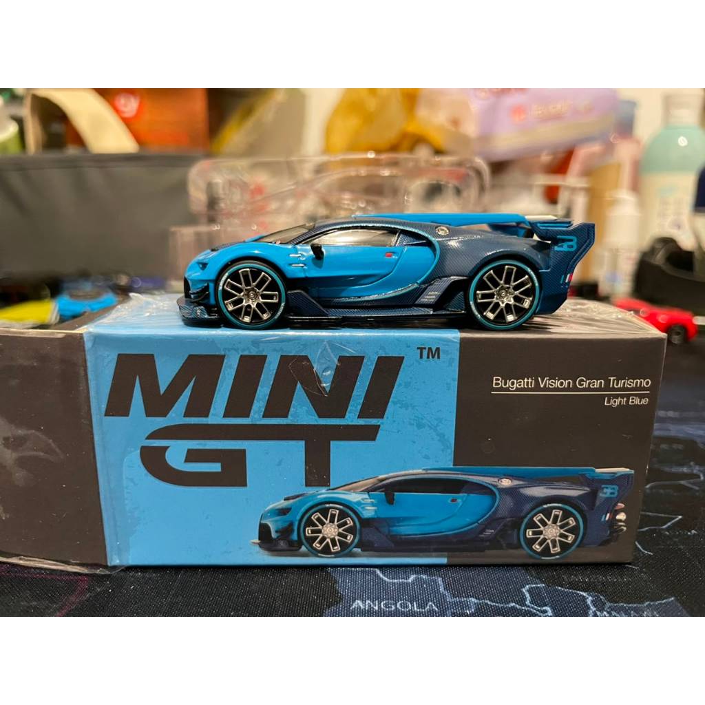 Mini GT Bugatti Vision Gran Turismo Light Blue (Unsealed)