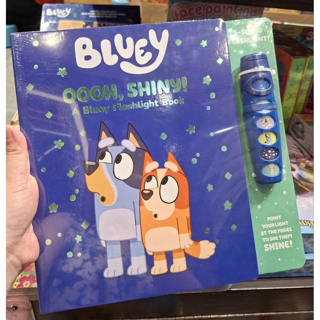 senter karakter bluey buku dan senter bluey book and flashlight set bluey buku impor bluey buku ceri