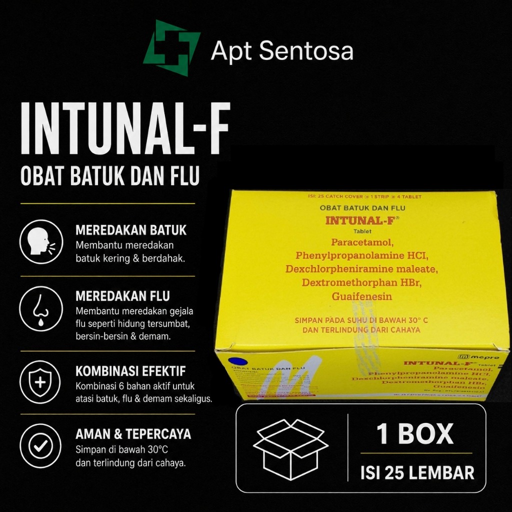 Intunal - F 1 BOX / PER BOX isi 25 Lembar