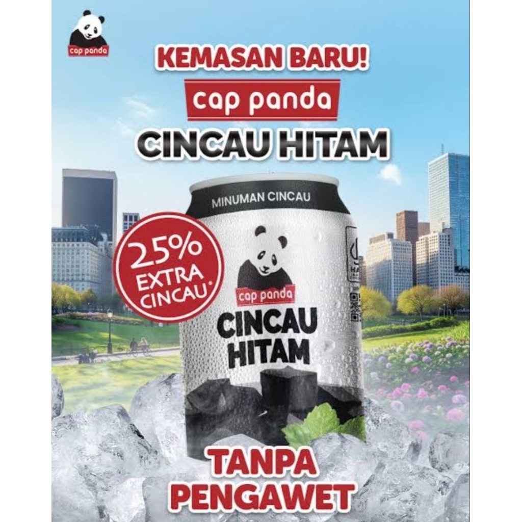 Cincau Hitam Cap panda isi 24pcs 1karton