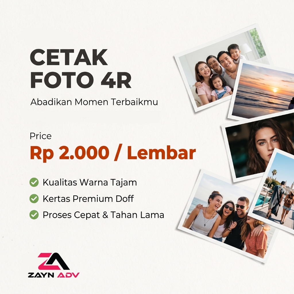 Cetak Photo Foto 4R Premium Paper Doff ( Bukan ArtPaper )