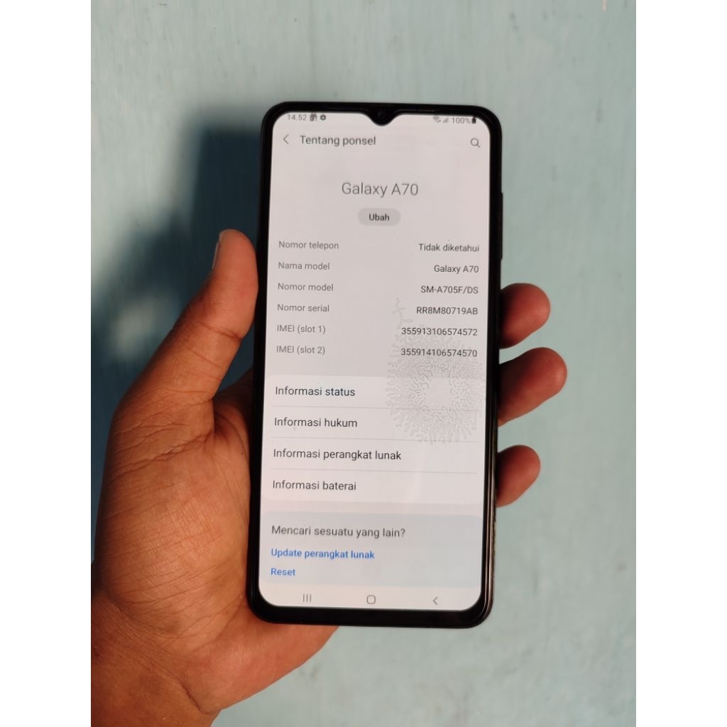 Samsung A70 Ram 6/128, Eks Repair glass