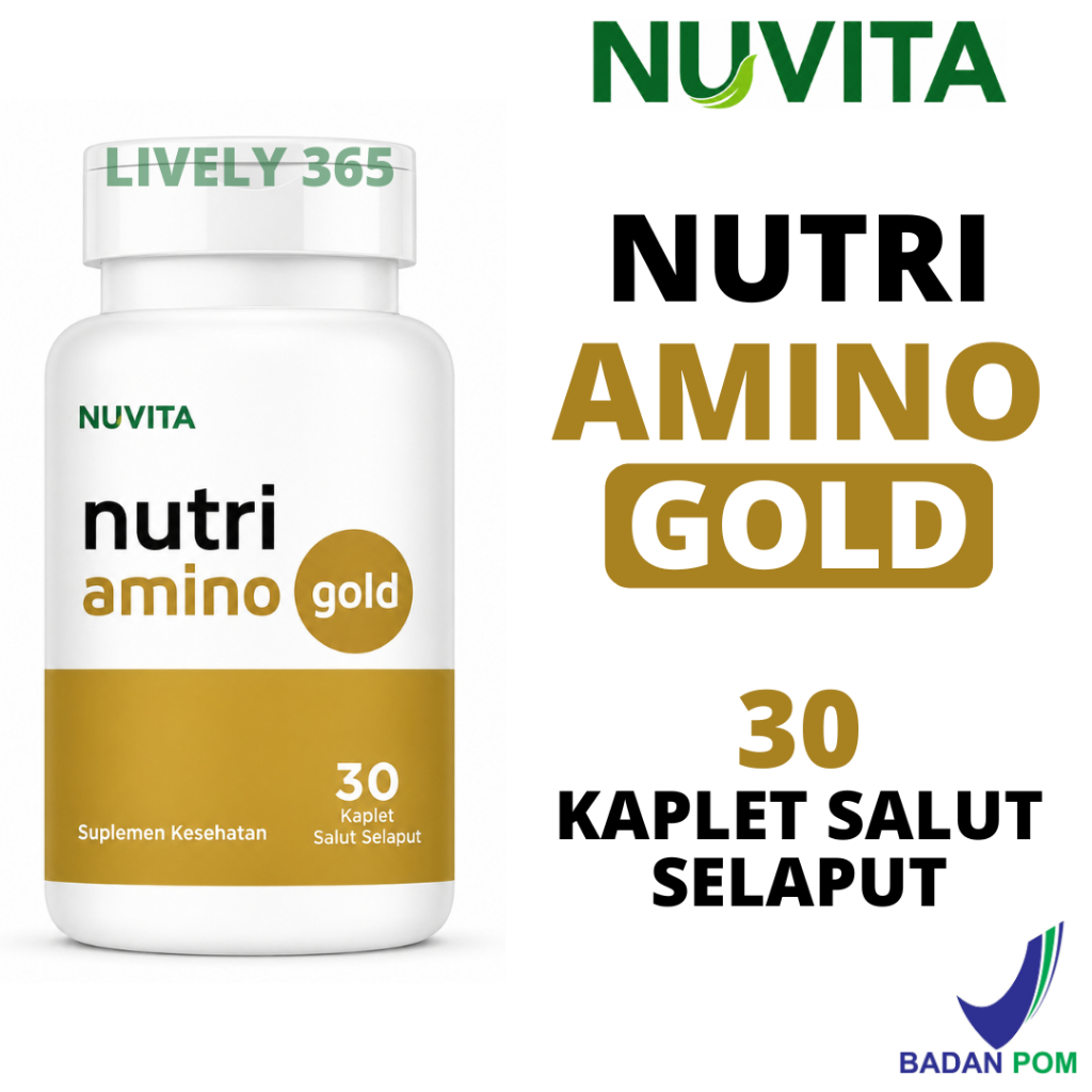 Nuvita Nutri Amino Gold Asam Amino Otot Binaragawan | 30 Kaplet