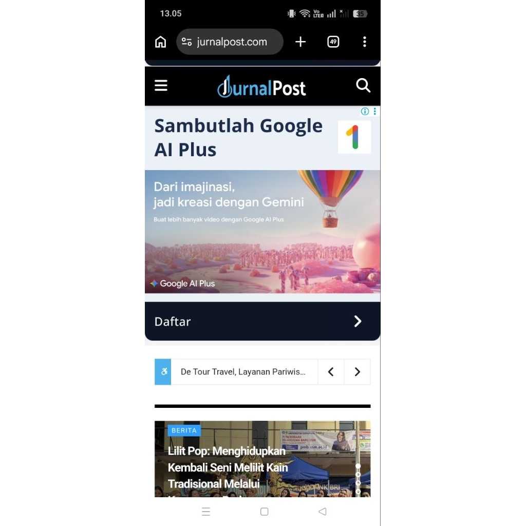 Publikasi Artikel Media Online Jurnal Post