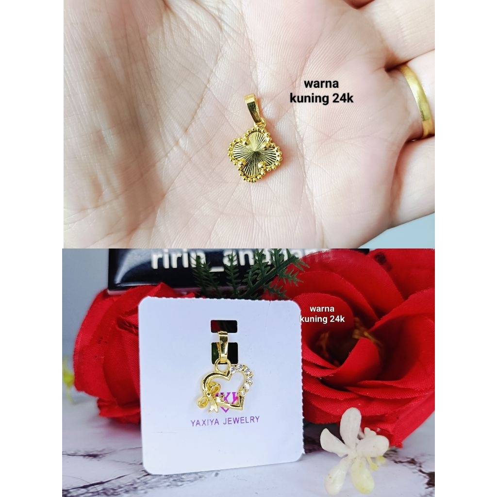 liontin love clove lapis emas