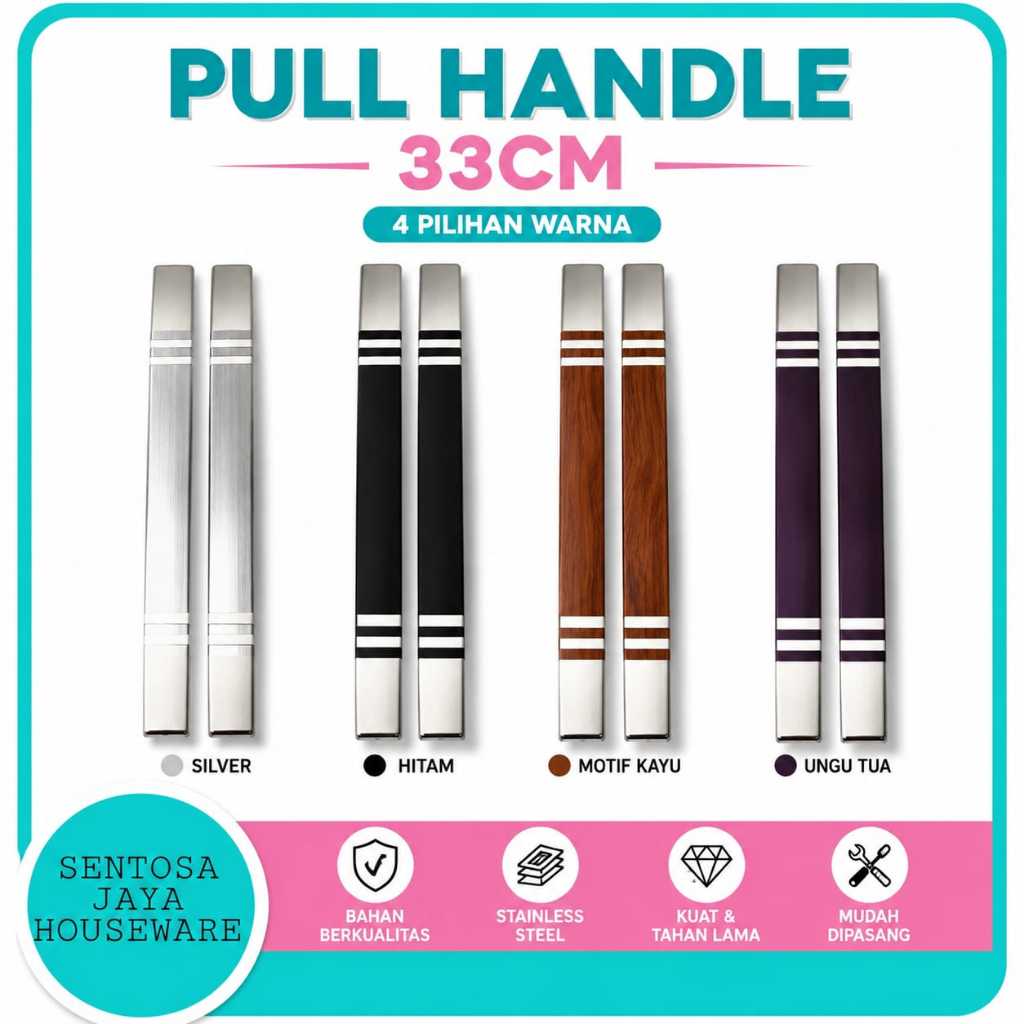 PULL HANDLE PINTU DUA / TARIKAN PINTU DUA / GAGANG PINTU DUA 33CM