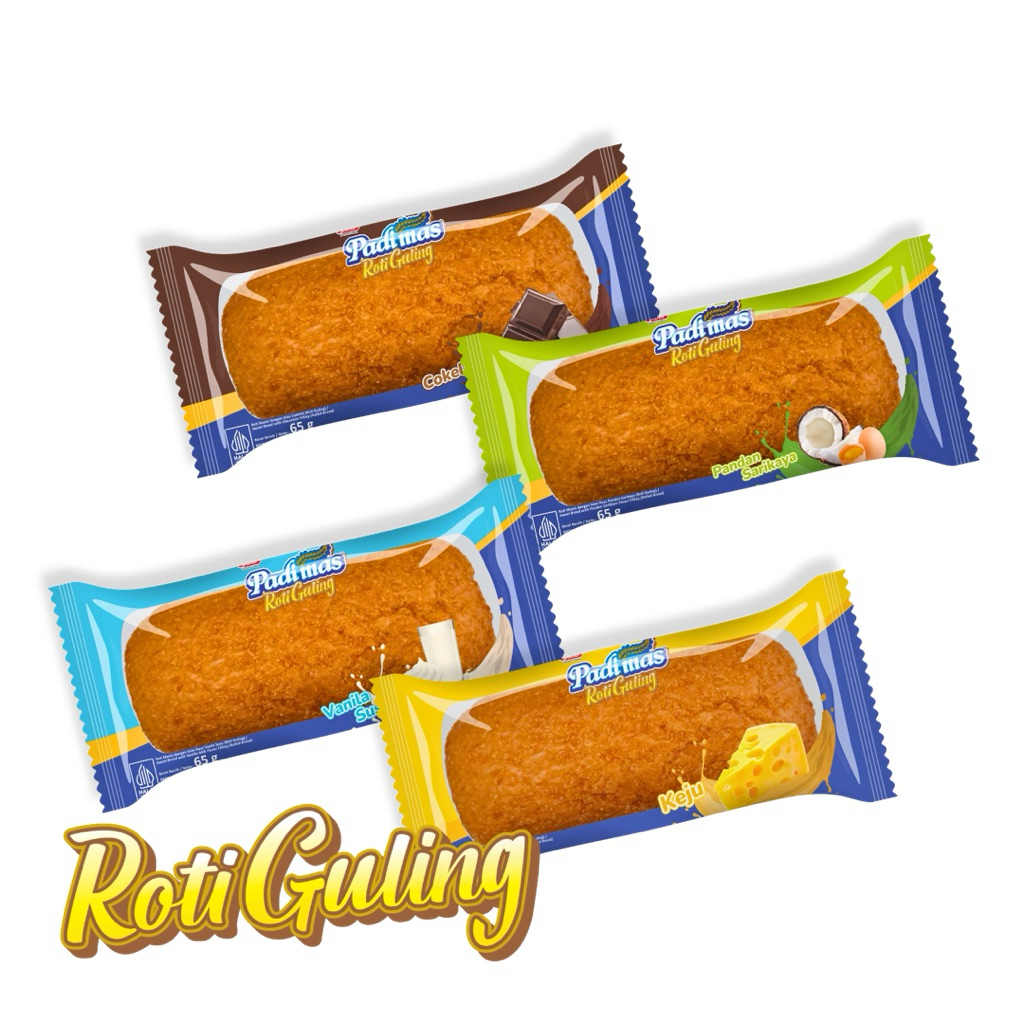 Roti padi mas roti gulung lembut 55 gram -isi 10 pcs