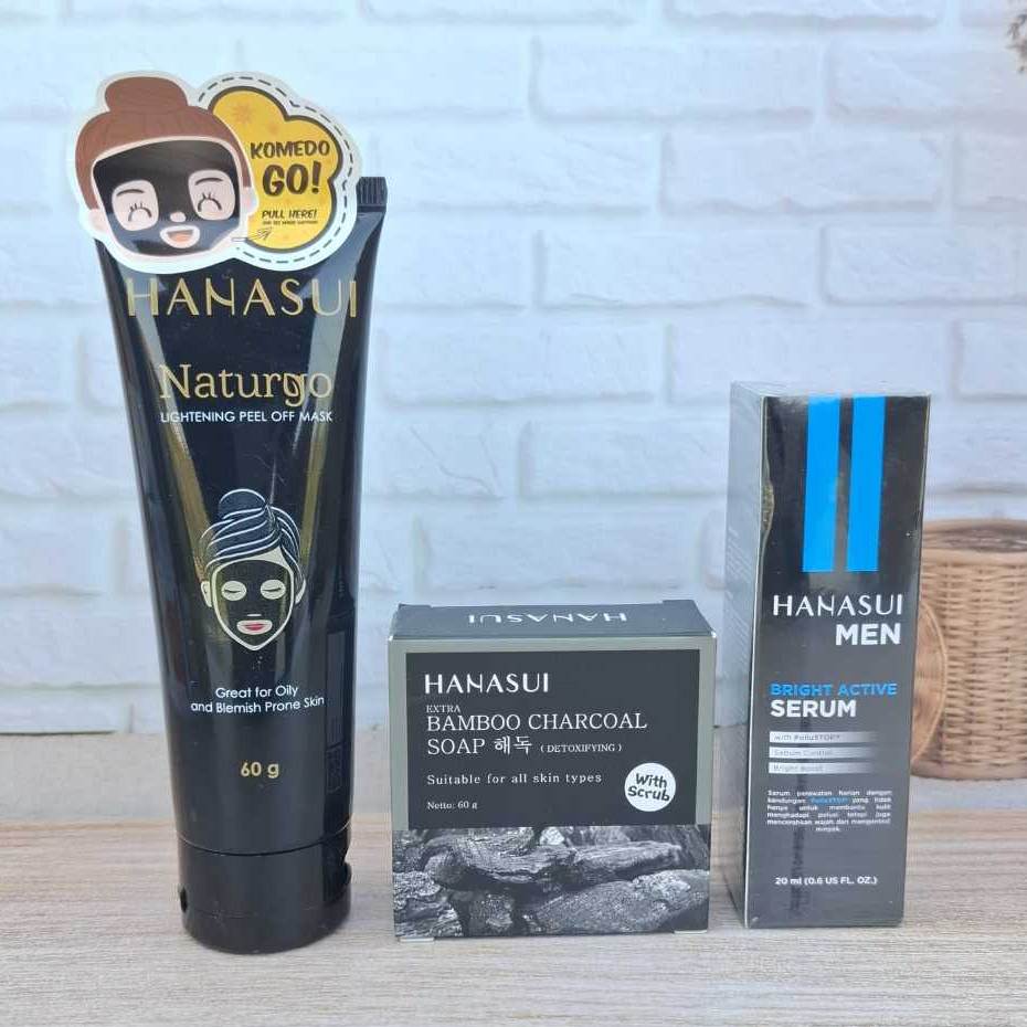 paket hanasui 3in1 perawatan wajah paket pemutih paket hanasui lengkap paket hanasui pria paket hana